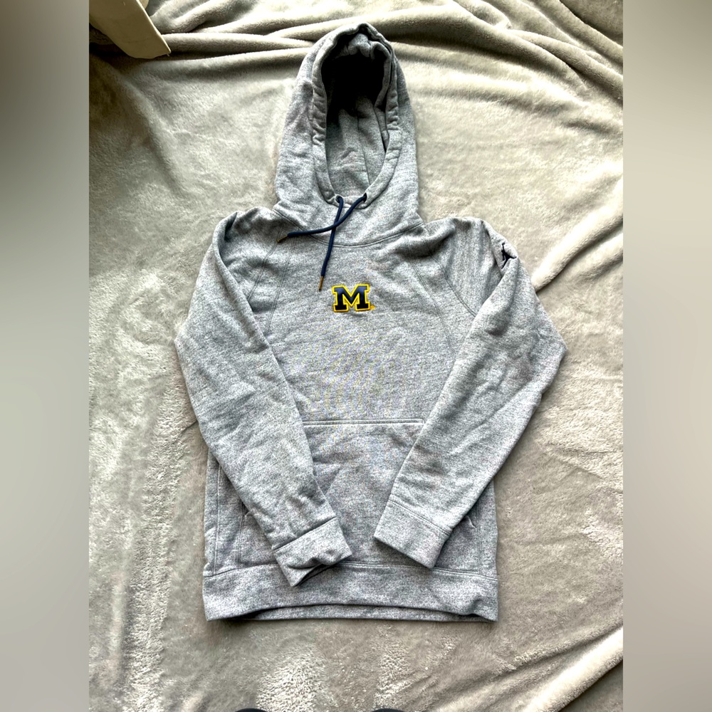 Jordan Michigan Light Gray Hoodie